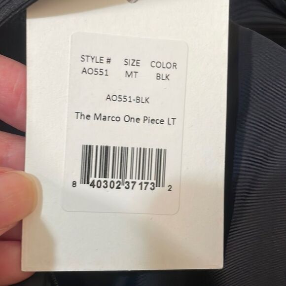 Andie The Marco One Piece LT Rib Swimsuit Black Size M Tall NWT long torso‎ - Picture 5 of 7